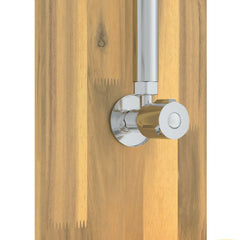 Outdoor Shower 217 cm Solid Acacia Wood and Stainless Steel Whitewash 24 cm 257 cm 51 cm