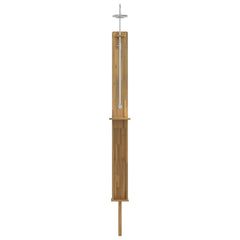Outdoor Shower 217 cm Solid Acacia Wood and Stainless Steel Whitewash 24 cm 257 cm 51 cm