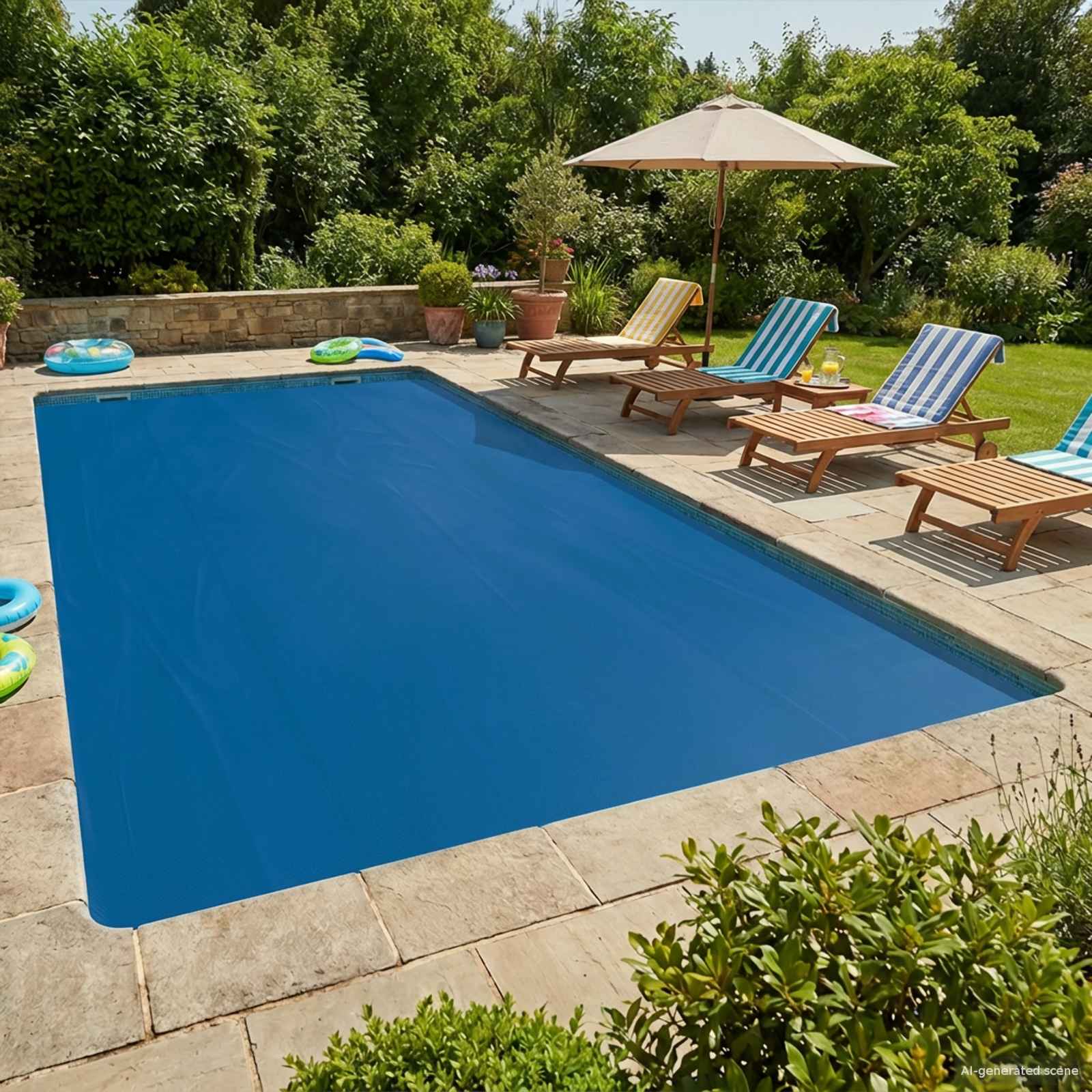 vidaXL Solar Pool Cover Extra Heavy 260 x 160 cm 400 μm Square PE Blue 1