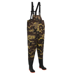 vidaXL Chest Waders with Boots Size 42 Camouflage 1
