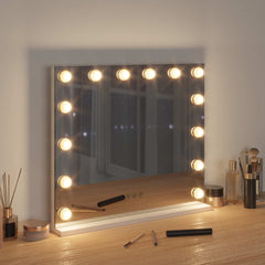 LED Vanity Mirror White 44 x 10 x 53 cm Glass and Steel 50 cm 44 cm