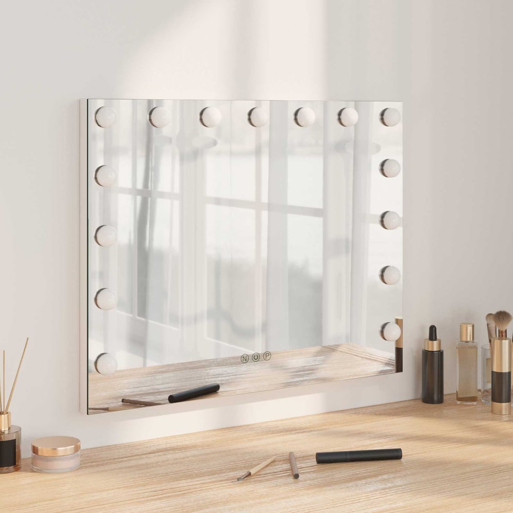 LED Vanity Mirror White 44 x 10 x 53 cm Glass and Steel 58 cm 47 cm