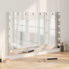 LED Vanity Mirror White 44 x 10 x 53 cm Glass and Steel 80 cm 52.5 cm