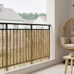 vidaXL Garden Fence Carbonized 600 x 90 cm Reed 1