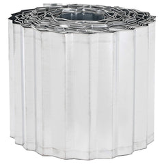 vidaxl Lawn Edging 10 m x 30 cm Galvanised Steel Silver 4