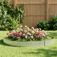 vidaxl Lawn Edging 20 m x 25 cm Galvanised Steel Silver 3