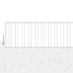vidaxl Lawn Edging 20 m x 25 cm Galvanised Steel Silver 6