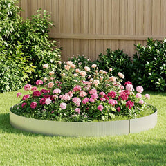 vidaxl Lawn Edging 10 m x 30 cm Galvanised Steel Silver 3