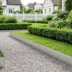 vidaxl Lawn Edging 10 m x 15 cm Galvanised Steel Silver 1