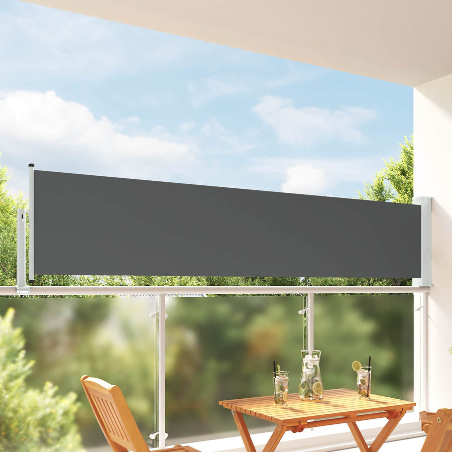 Patio Retractable Side Awning 100 x 300 cm Anthracite