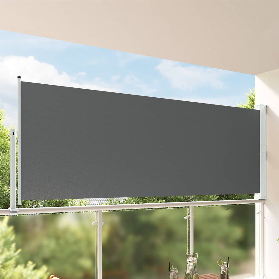 Patio Retractable Side Awning Anthracite