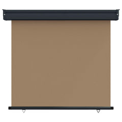 vidaXL Balcony Side Awning 60 x 250 cm 100% polyester iron steel Taupe 2
