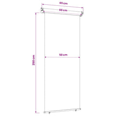 vidaXL Balcony Side Awning 60 x 250 cm 100% polyester iron steel Taupe 6
