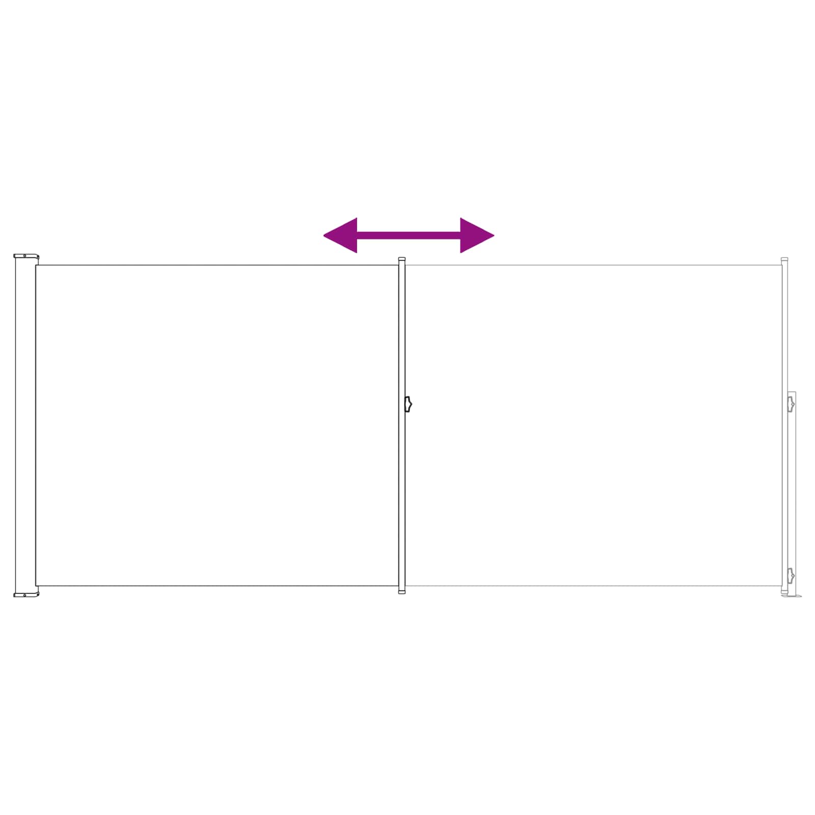 vidaXL Retractable Side Awning 200 x 500 cm 100% polyester iron steel 6