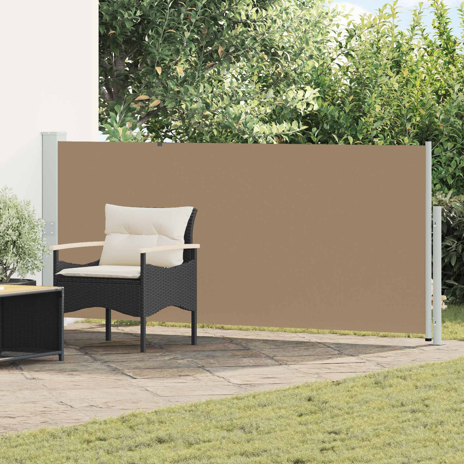 vidaXL Retractable Side Awning 160 x 600 cm Polyester Rectangular 1