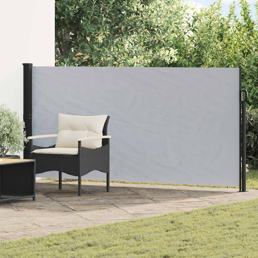 vidaXL Retractable Side Awning 117 x 300 cm Polyester Rectangular Grey 1