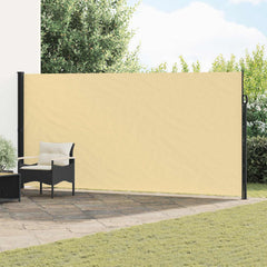 vidaXL Retractable Side Awning 600 x 220 cm Polyester Rectangular Sand 1
