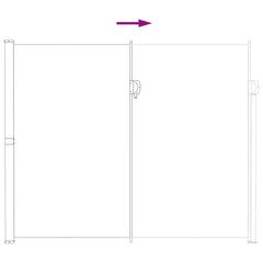 vidaXL Retractable Side Awning 600 x 220 cm Polyester Rectangular Sand 6