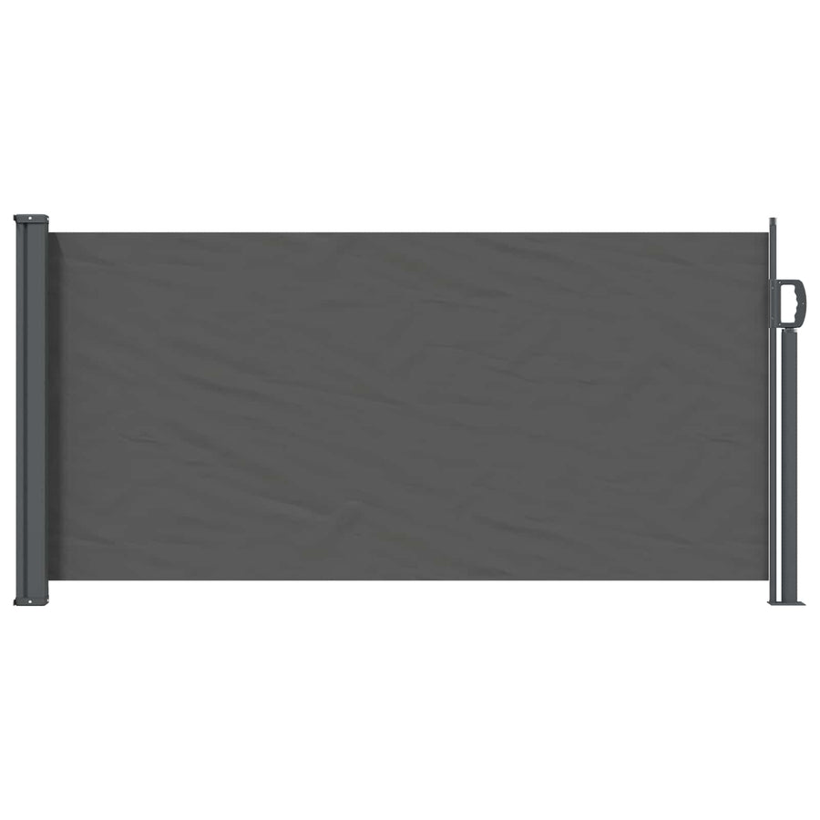 Retractable Side Awning 120 x 300 cm 100% polyester iron steel Anthracite 100 cm