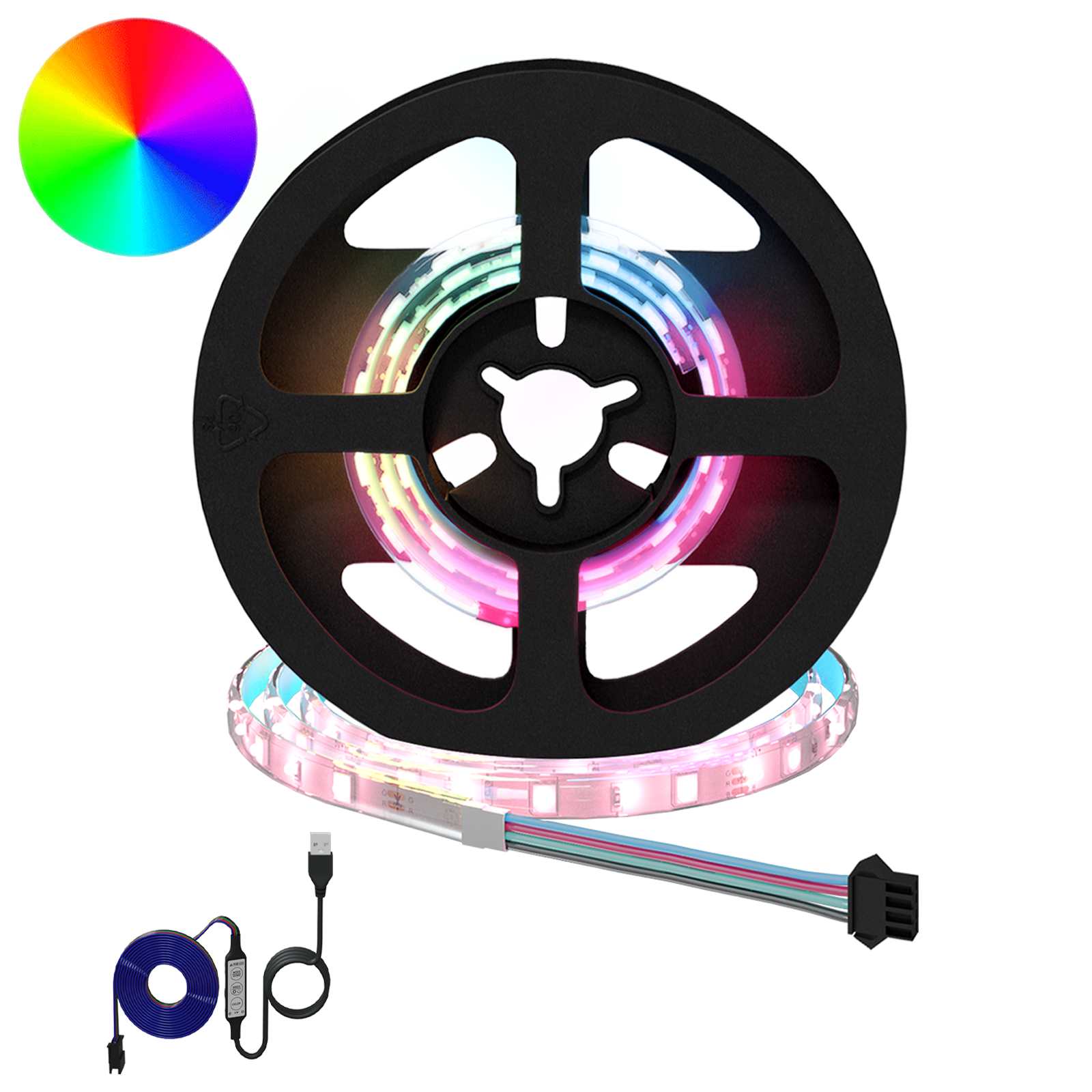 vidaXL LED Strip 12 pcs Black and Transparent Copper and Plastic 1