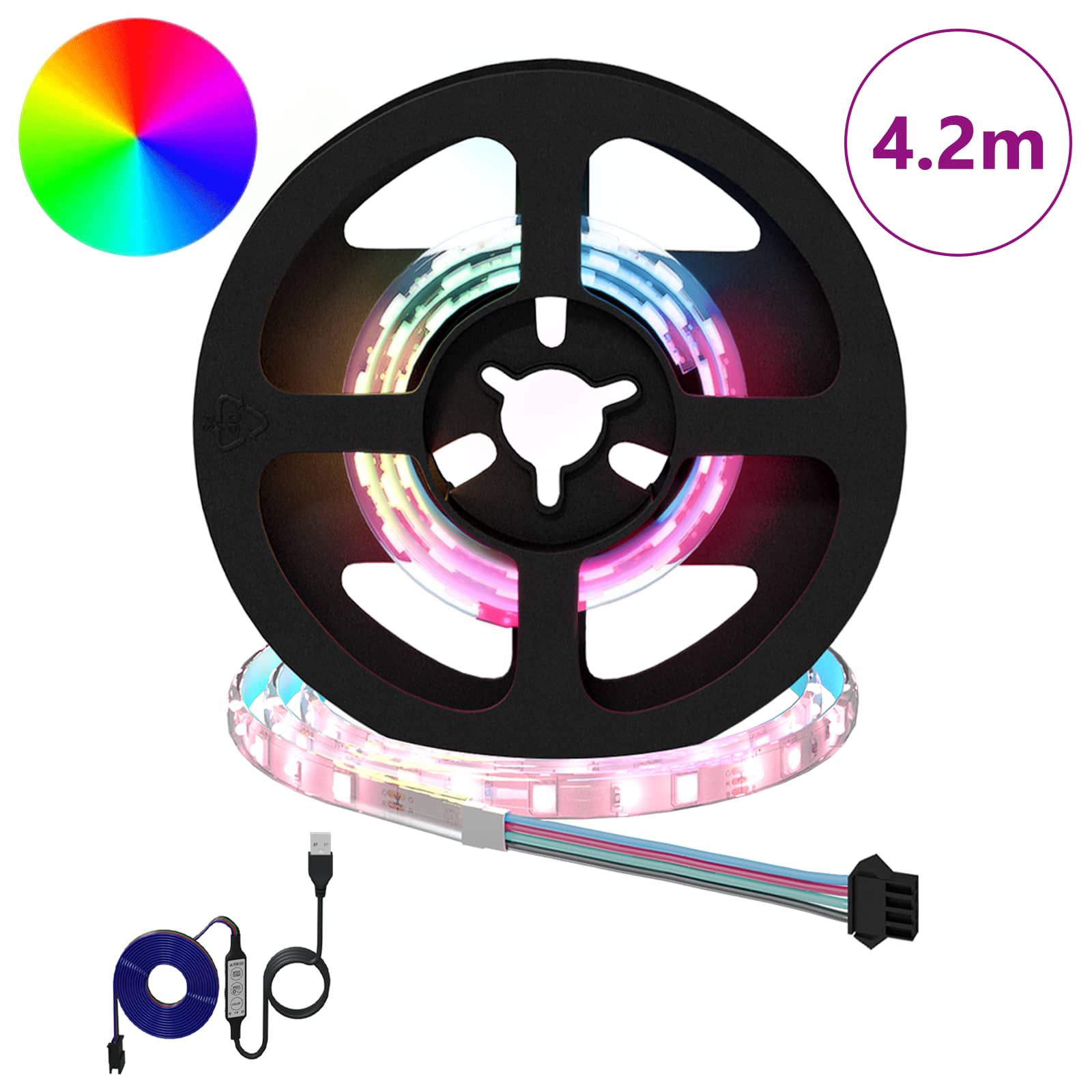 vidaXL LED Strip 12 pcs Black and Transparent Copper and Plastic 2