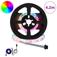 vidaXL LED Strip 12 pcs Black and Transparent Copper and Plastic 2