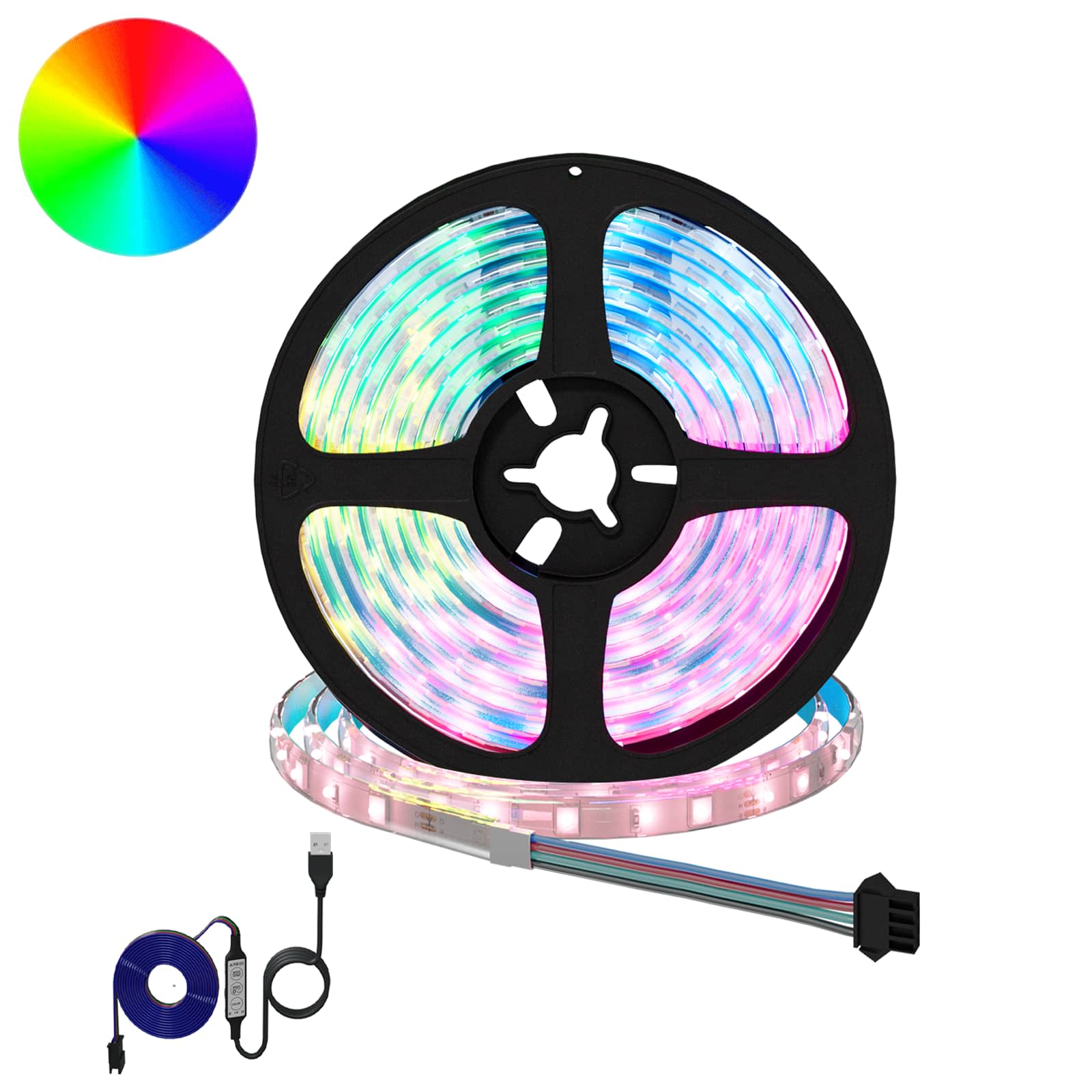 vidaXL LED Strip 2 pcs Black and Transparent Copper and Plastic 1