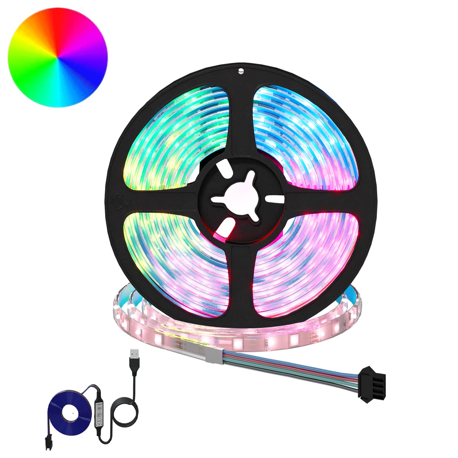 vidaXL LED Strip 2 pcs Black and Transparent Copper and Plastic 1