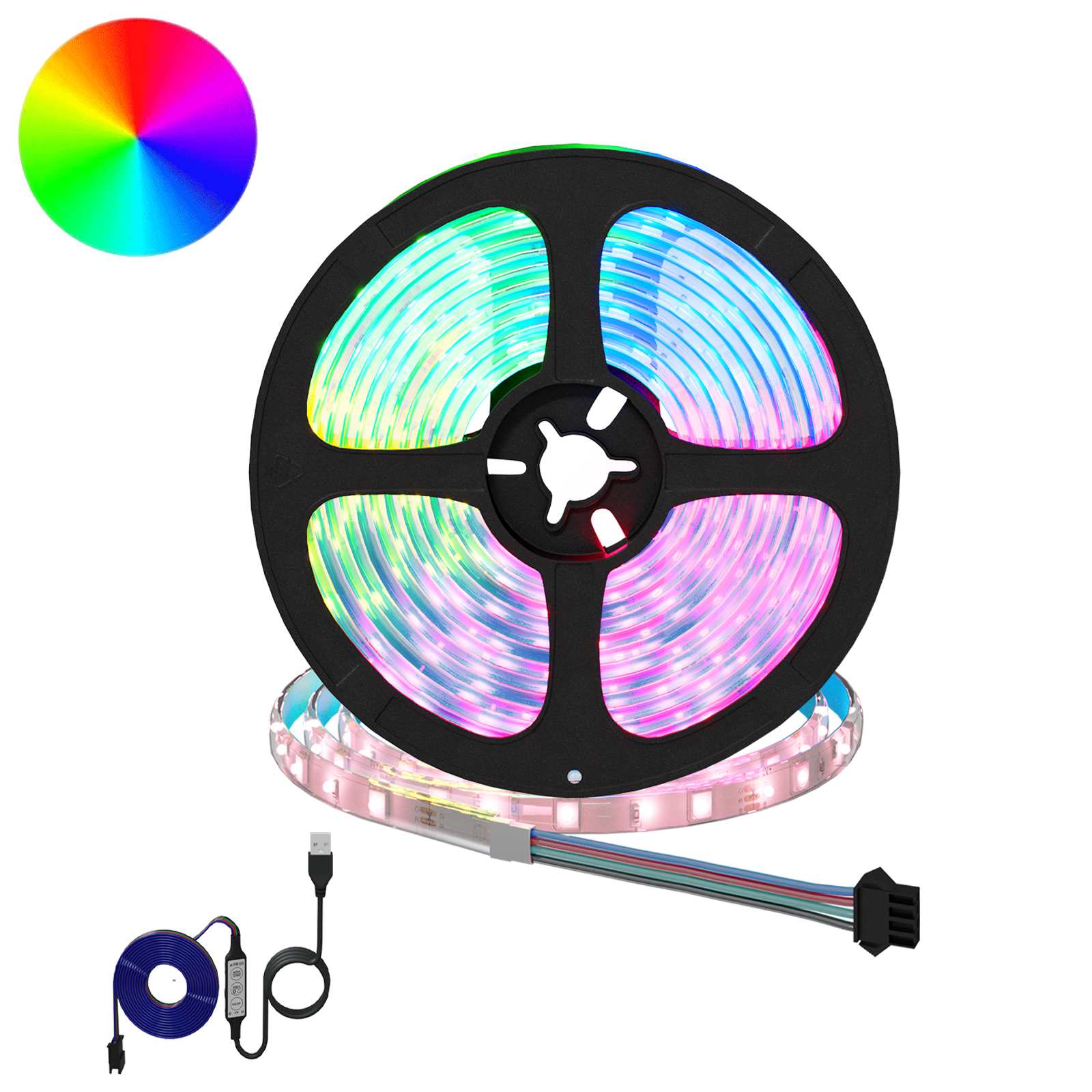 vidaXL LED Strip 2 pcs Black and Transparent Copper and Plastic 1
