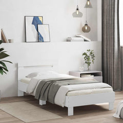 Bed Frame 80 x 200 cm Engineered Wood White