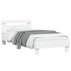 Bed Frame 80 x 200 cm Engineered Wood White