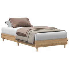 Bed Frame No Mattress Engineered Wood Artisan Oak 80 x 200 cm