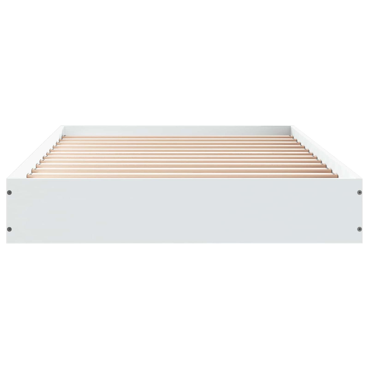 Bed Frame without Mattress Engineered Wood Length 200 cm Height 17 cm White 80 cm
