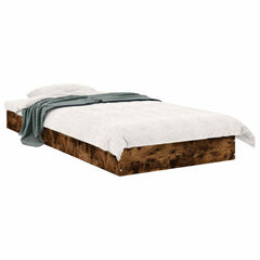 vidaXL Floor Bed Frame Smoked Oak 80 x 200 cm Engineered Wood 2