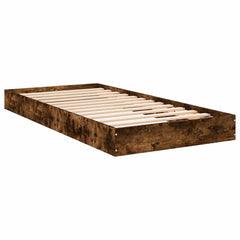 vidaXL Floor Bed Frame Smoked Oak 80 x 200 cm Engineered Wood 3
