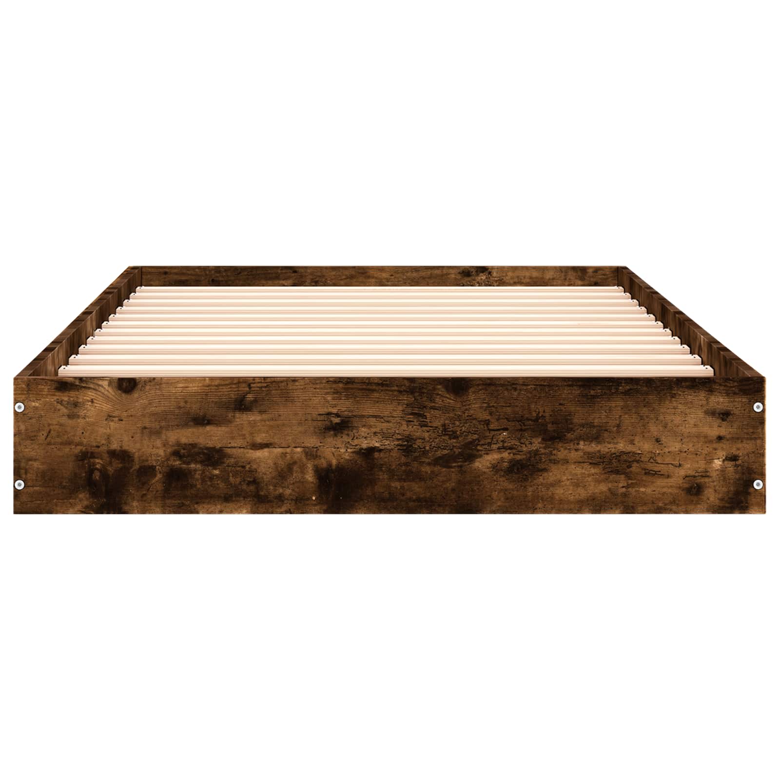 vidaXL Floor Bed Frame Smoked Oak 80 x 200 cm Engineered Wood 4