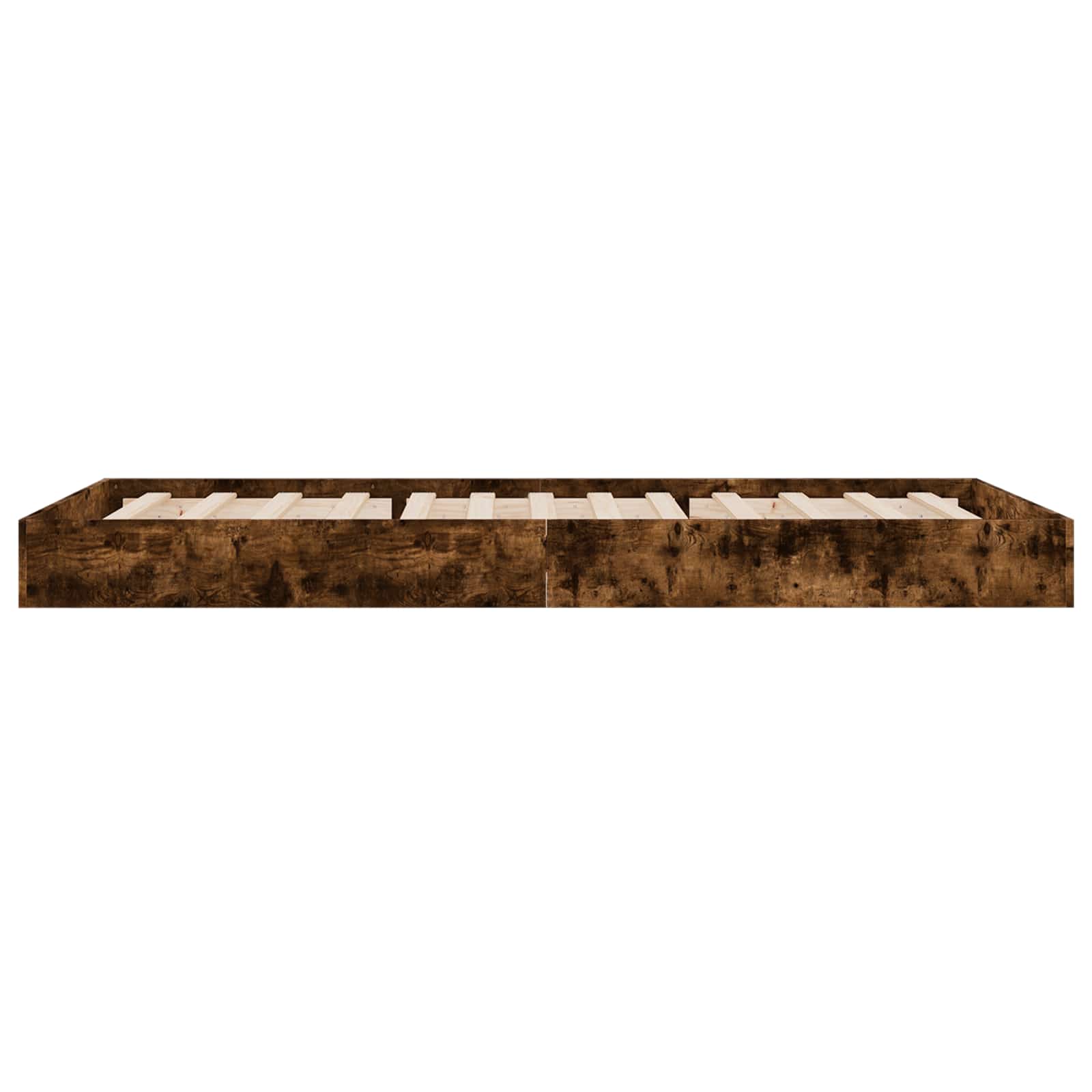 vidaXL Floor Bed Frame Smoked Oak 80 x 200 cm Engineered Wood 5