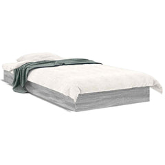 vidaXL Floor Bed Frame Grey Sonoma 80 x 200 cm Engineered Wood 2