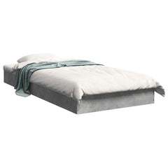 vidaXL Floor Bed Frame Concrete Grey 80 x 200 cm Engineered Wood 2