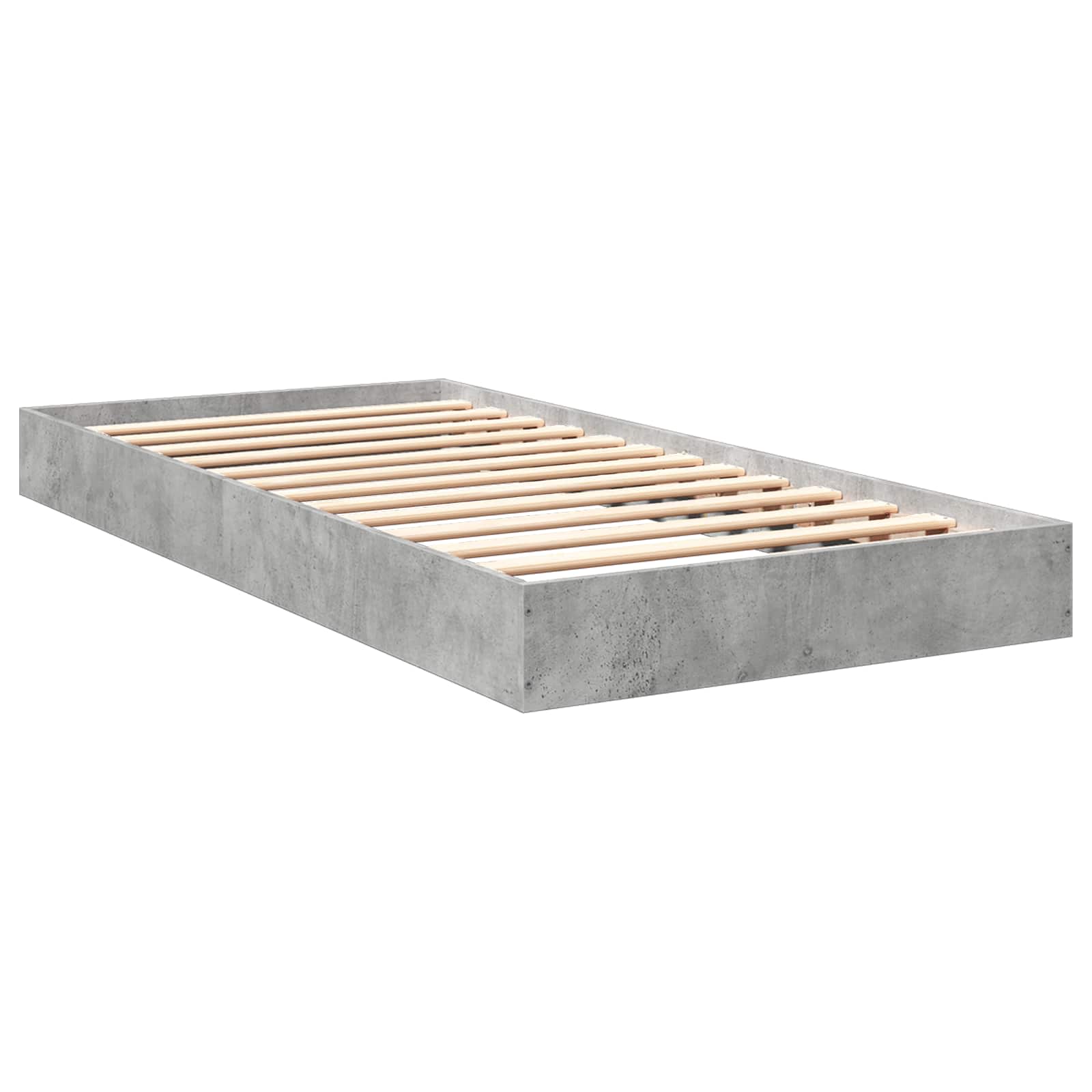 vidaXL Floor Bed Frame Concrete Grey 80 x 200 cm Engineered Wood 3