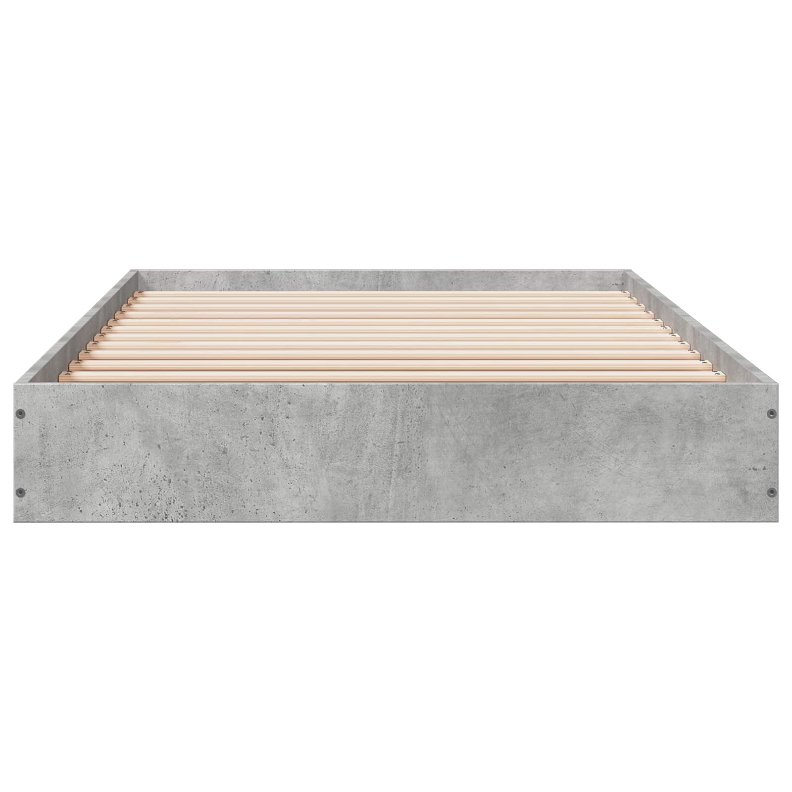 vidaXL Floor Bed Frame Concrete Grey 80 x 200 cm Engineered Wood 4