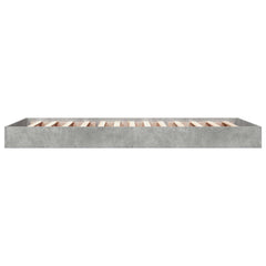 vidaXL Floor Bed Frame Concrete Grey 80 x 200 cm Engineered Wood 5