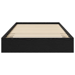 vidaXL Floor Bed Frame Black Oak 80 x 200 cm Engineered Wood 4
