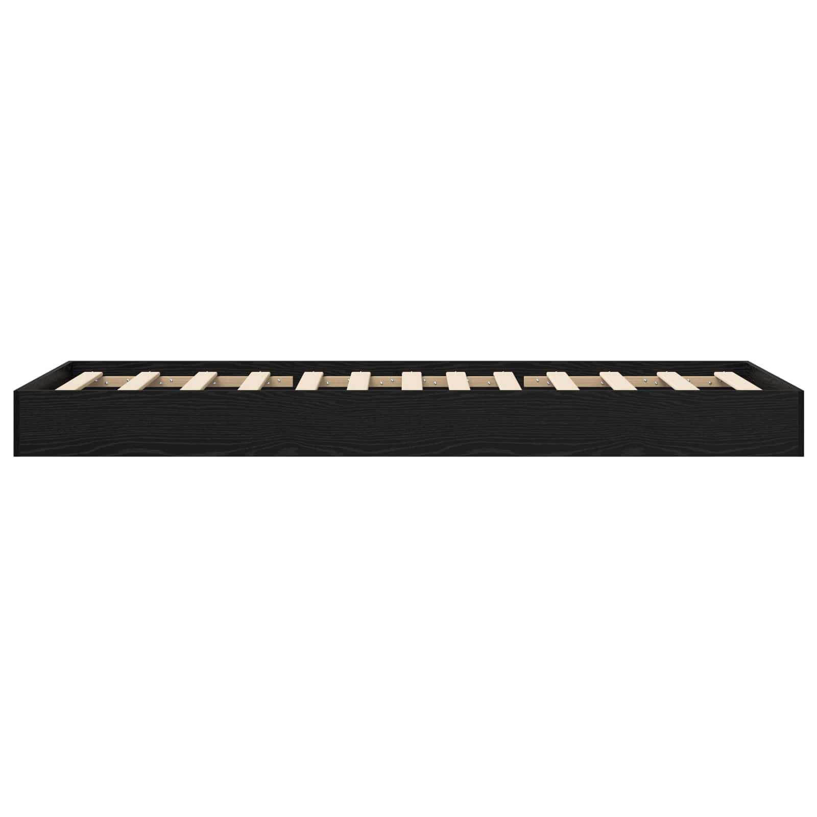 vidaXL Floor Bed Frame Black Oak 80 x 200 cm Engineered Wood 5