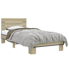 Bed Frame with Headboard 80 x 200 cm Engineered Wood Sonoma oak