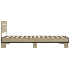 Bed Frame with Headboard 80 x 200 cm Engineered Wood Sonoma oak