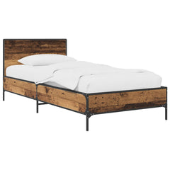 vidaXL Bed Frame with Headboard Old Wood 80 x 200 cm Engineered Wood 2