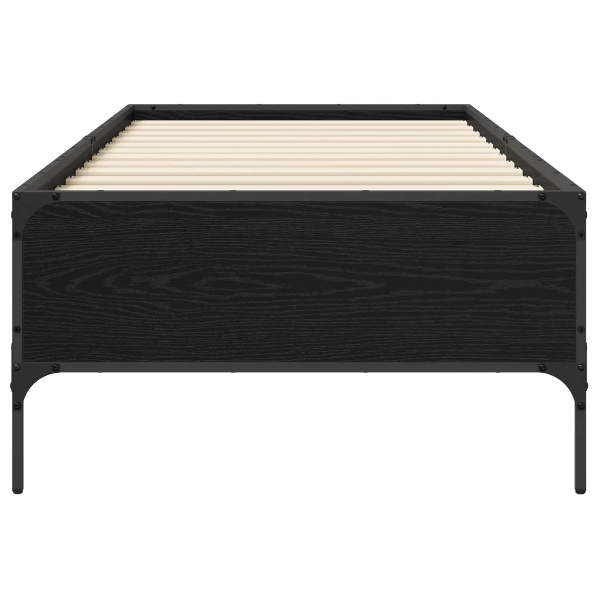 vidaXL Bed Frame Black Oak 80 x 200 cm Engineered Wood 4