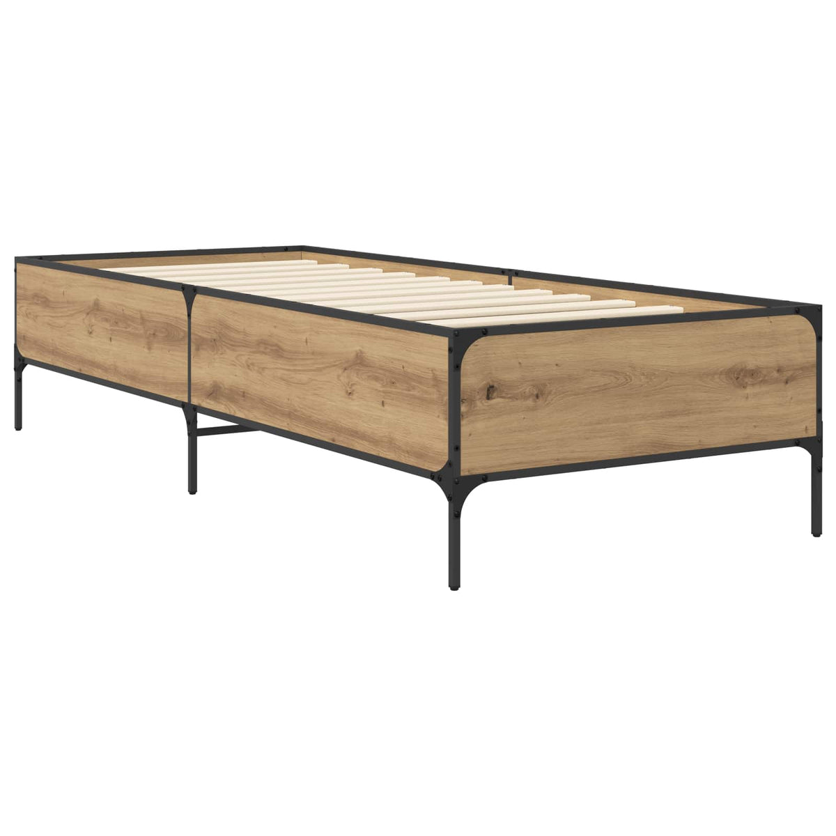 vidaXL Bed Frame Artisian Oak 80 x 200 cm Engineered Wood 3