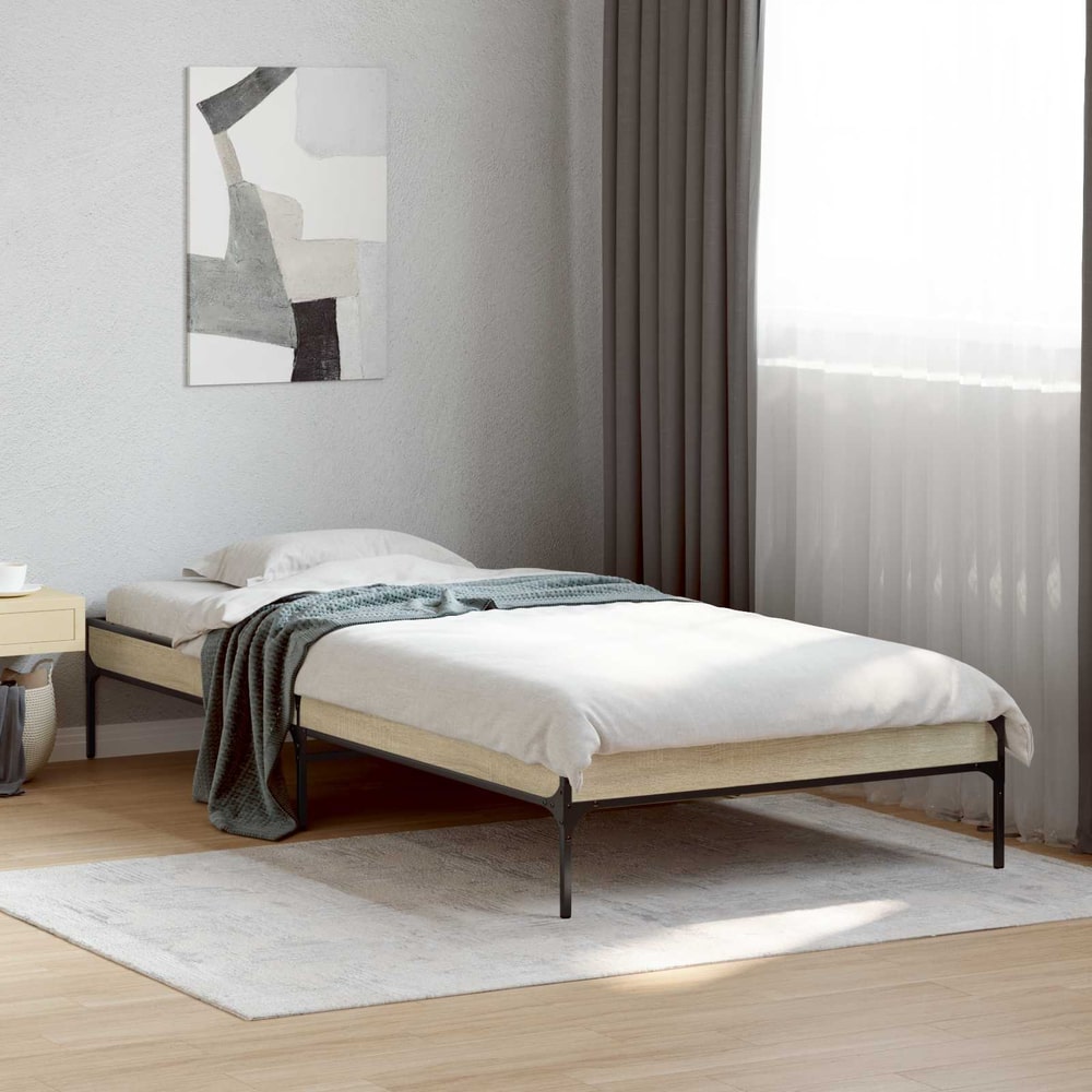 Bed Frame without Mattress Height 30 cm Length 200 cm Sonoma Oak 80 cm